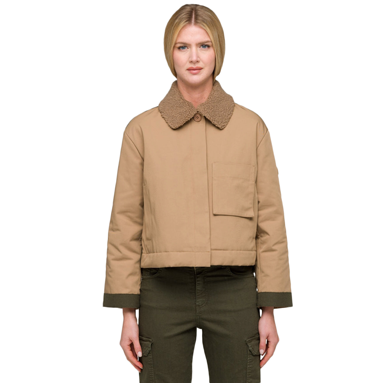 HOX Cappotto Corto Con Colletto XD6773 CO02 AMBRA 