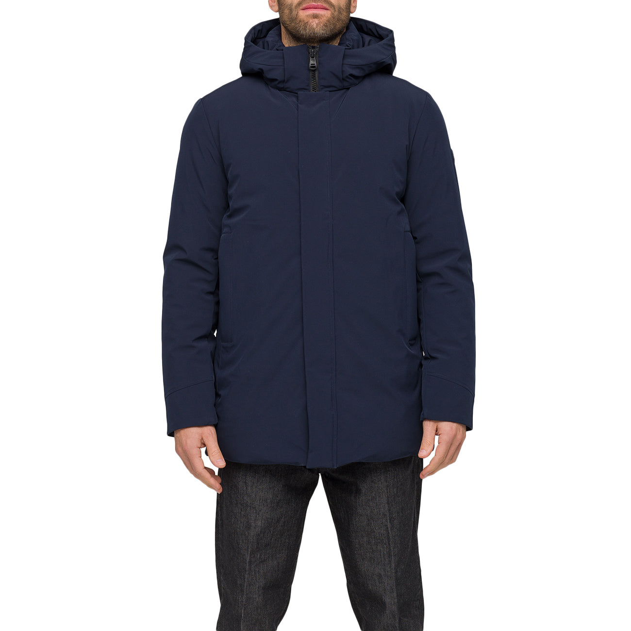 HOX Imbottito Lungo Tecnico Con Cappuccio XU5703 TPL25 BLUE 