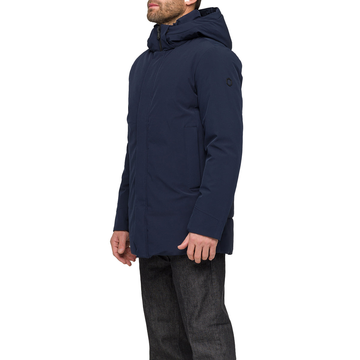 HOX Imbottito Lungo Tecnico Con Cappuccio XU5703 TPL25 BLUE 