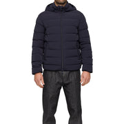 HOX Piumino Corto Con Zip E Cappuccio XU5730 NS25 BLU 