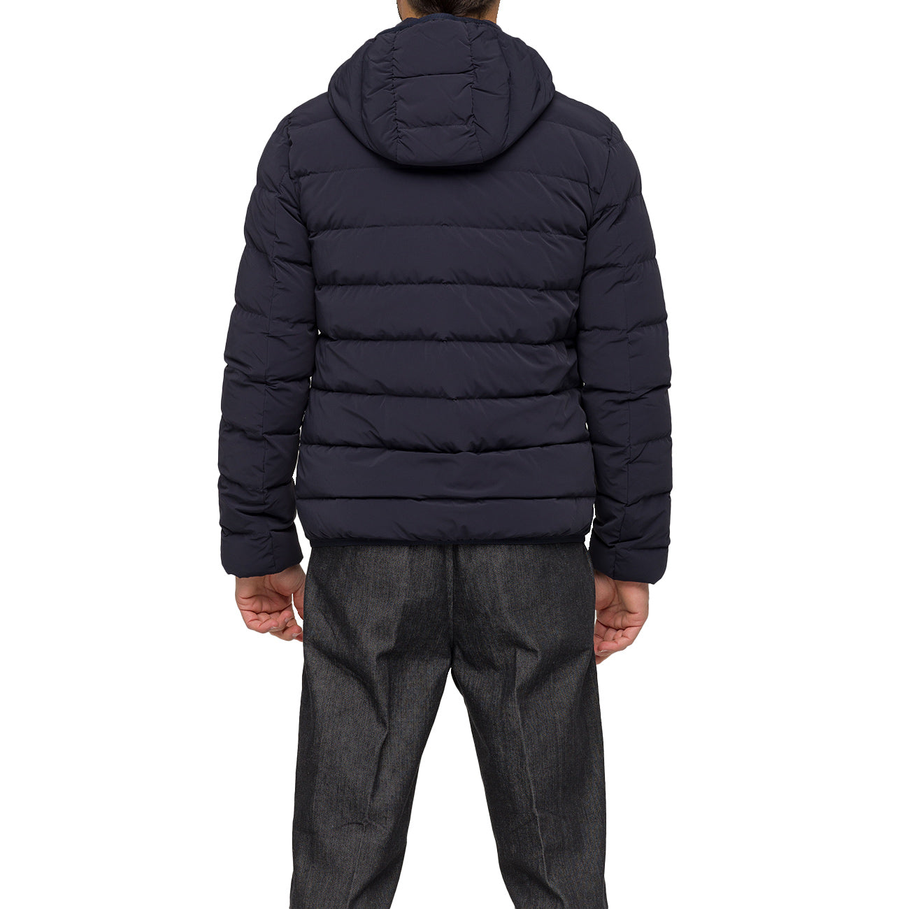 HOX Piumino Corto Con Zip E Cappuccio XU5730 NS25 BLU 