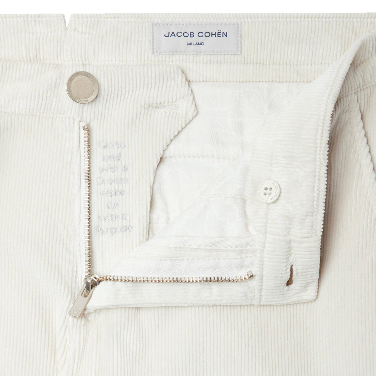 JACOB COHEN Pantalone Chino Bobby In Velluto A Coste JUMP0001001S3653TR A81 OFF WHITE 