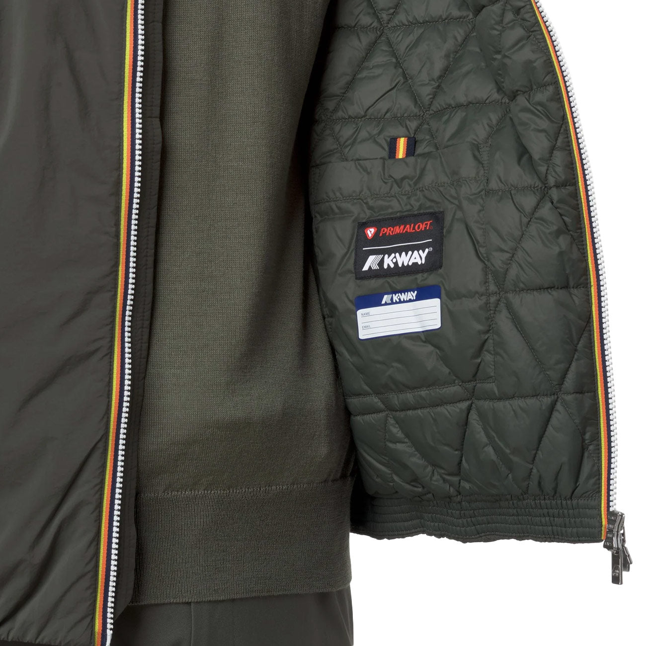 K-WAY Valentine Plain Warm K2136CW WMR GREEN BLACKISH 