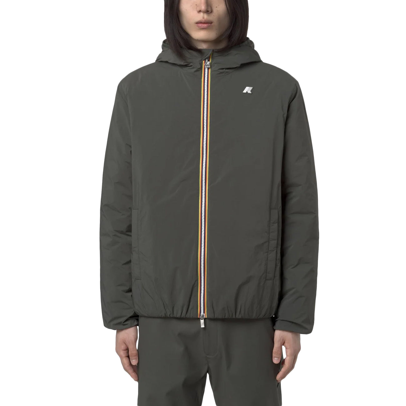 K-WAY Jack Plain Warm K2136DW WMR GREEN BLACKISH 