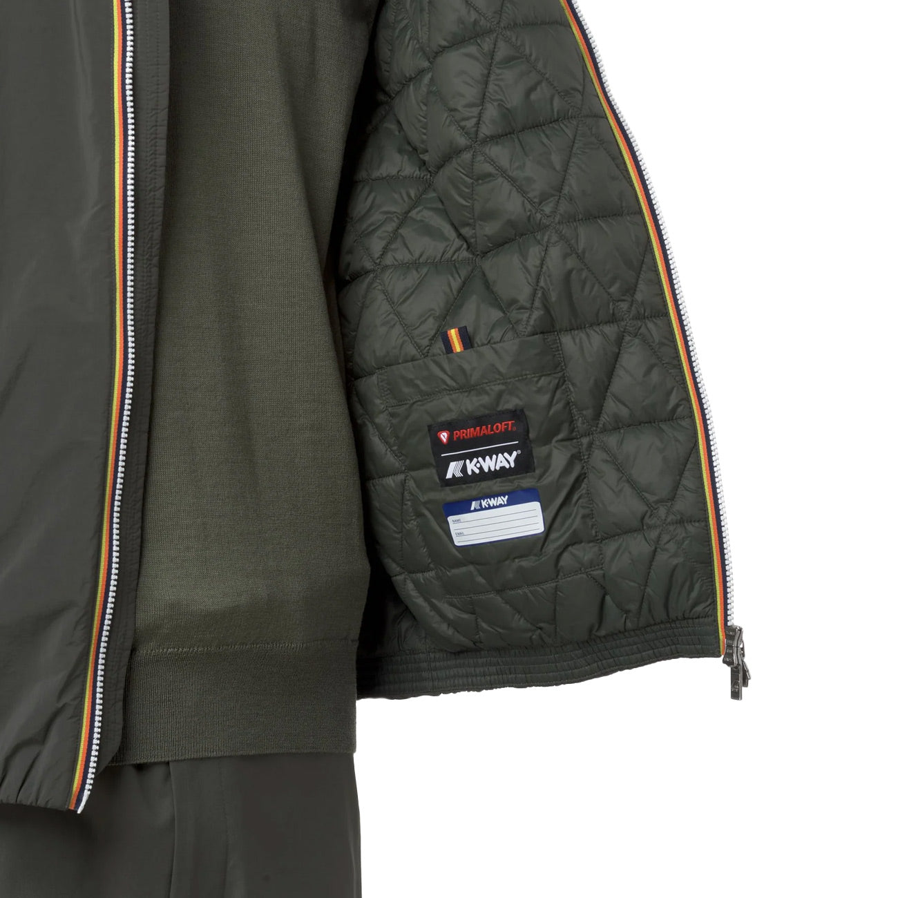 K-WAY Jack Plain Warm K2136DW WMR GREEN BLACKISH 