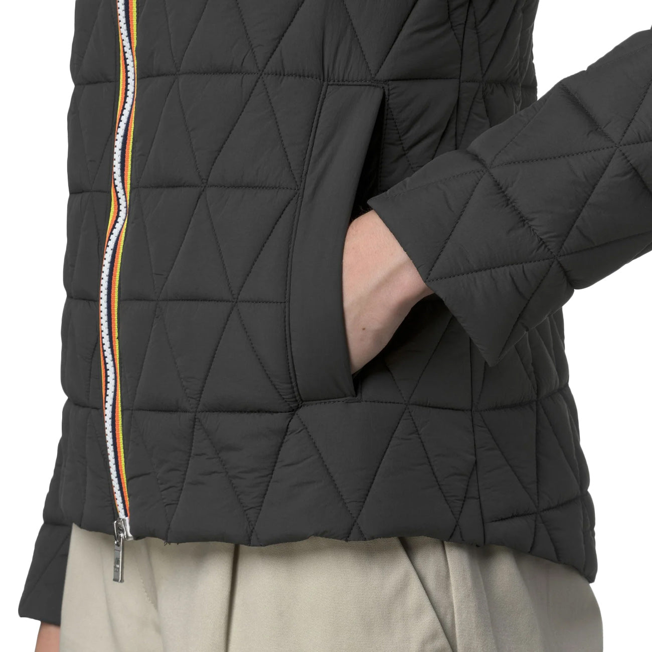 K-WAY Giacca Lil Diamond Quilted Warm K2136EW 133 GREY SHADOW DK 