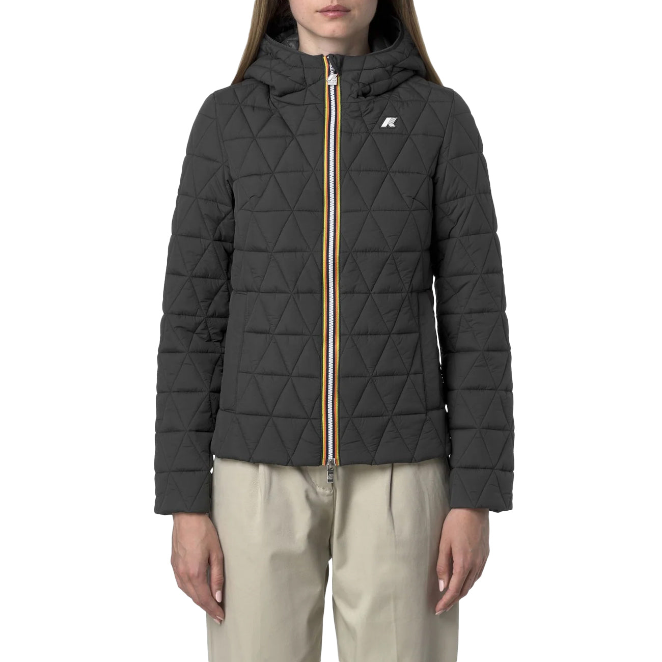 K-WAY Giacca Lil Diamond Quilted Warm K2136EW 133 GREY SHADOW DK 