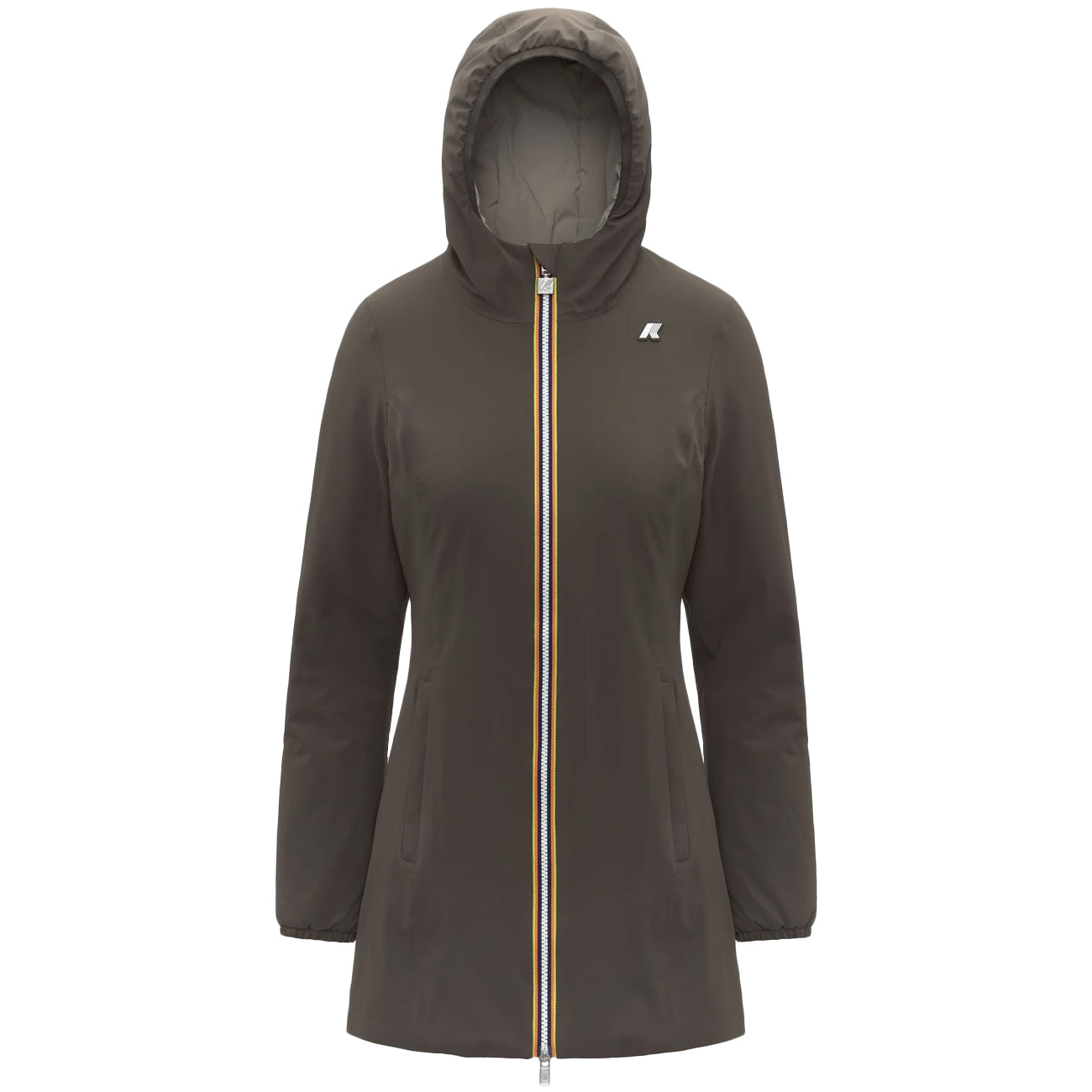K-WAY Denise ST Warm Reversible K6128UW B42 BLACK OLIVE-GREEN 
