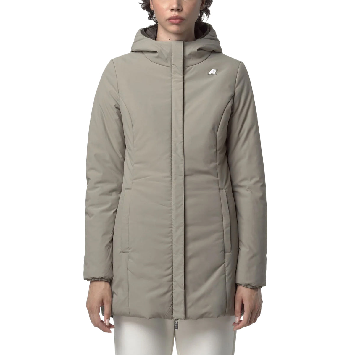 K-WAY Denise ST Warm Reversible K6128UW B42 BLACK OLIVE-GREEN 