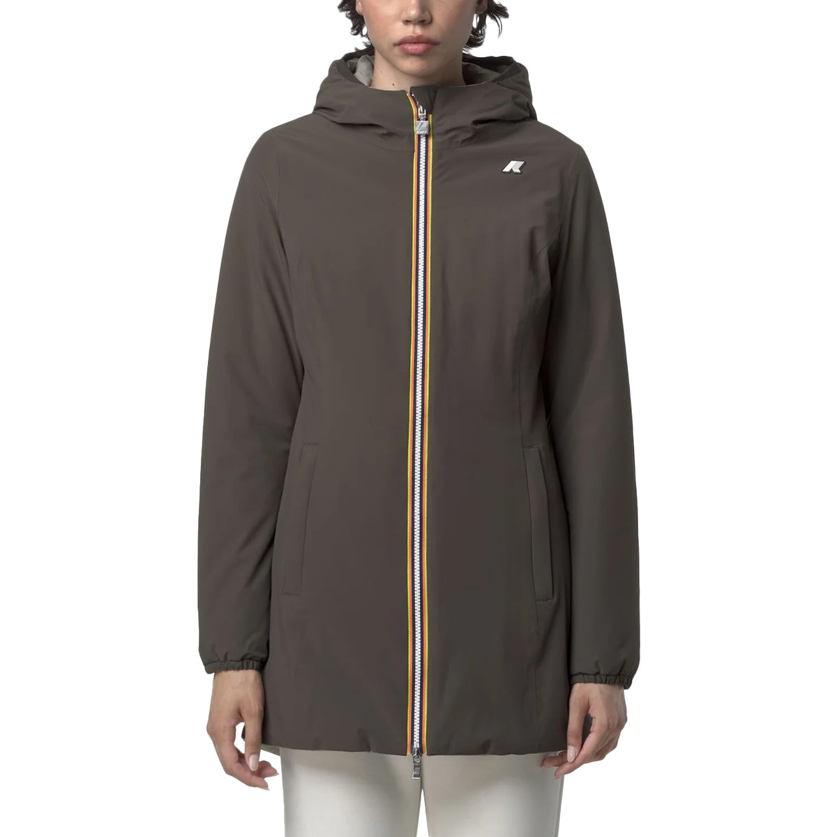 K-WAY Denise ST Warm Reversible K6128UW B42 BLACK OLIVE-GREEN 