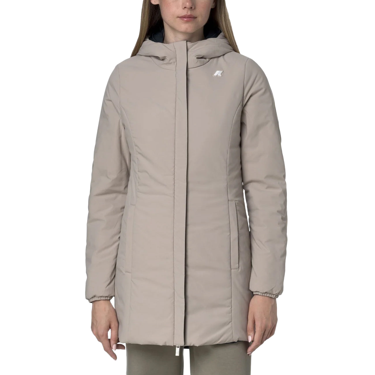 K-WAY Denise ST Warm Reversible K6128UW BBC BLUE DEPTH-BEIGE C 