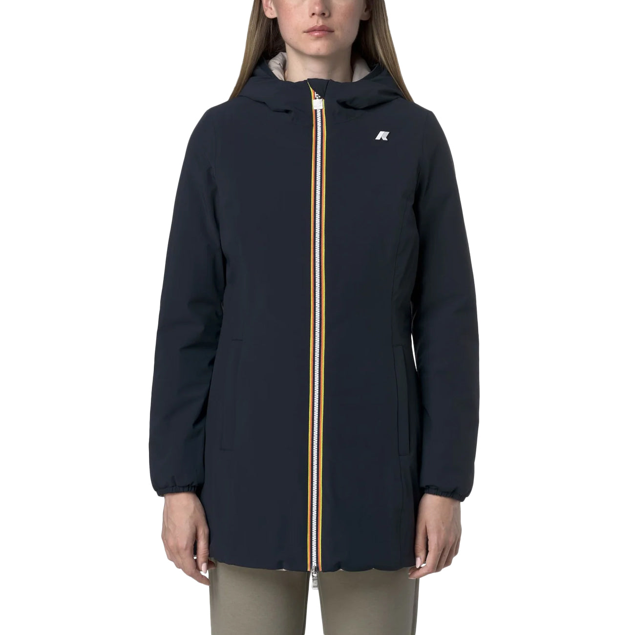 K-WAY Denise ST Warm Reversible K6128UW BBC BLUE DEPTH-BEIGE C 
