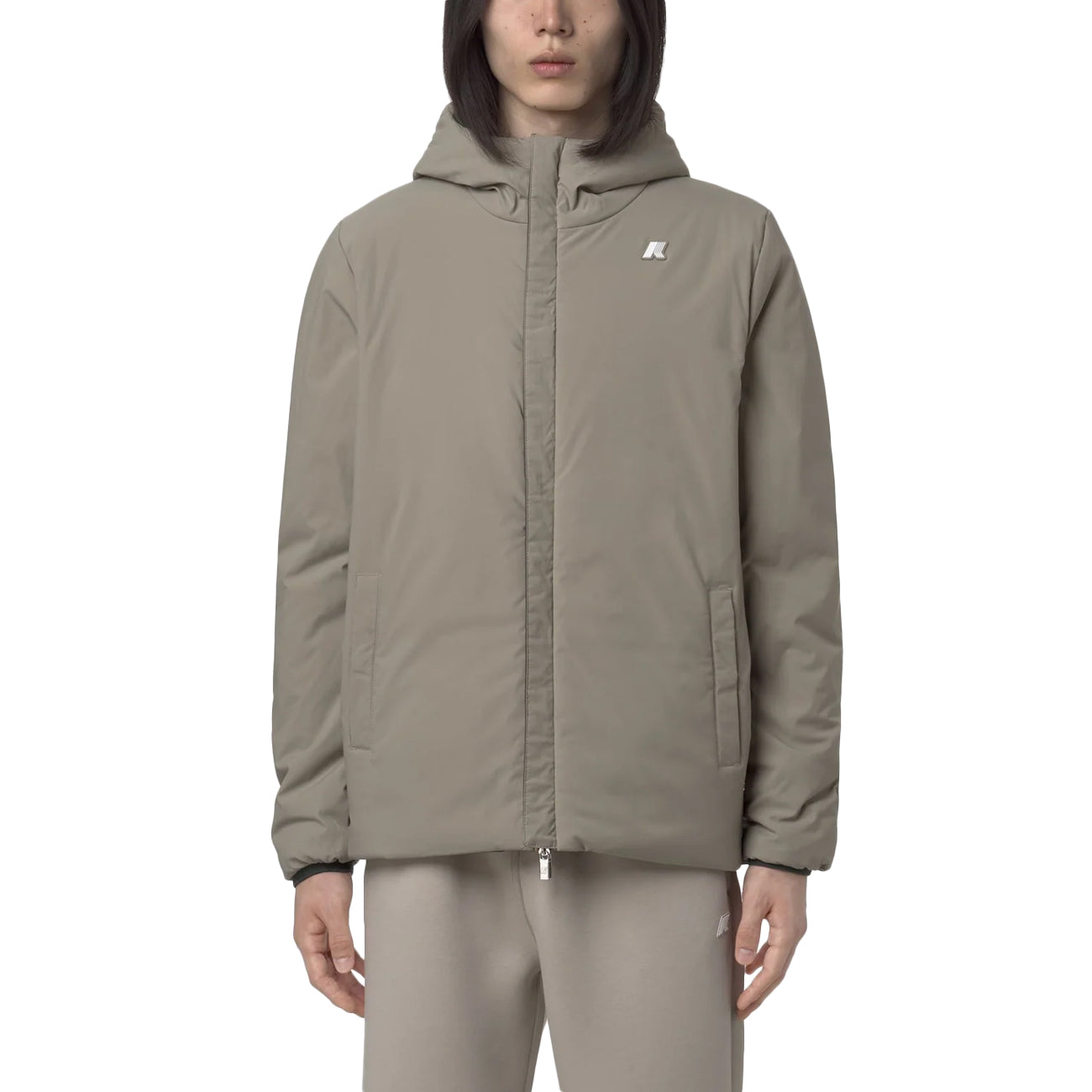 K-WAY Jack ST Warm Reversible K6128VW B2P GREEN BLACKISH 