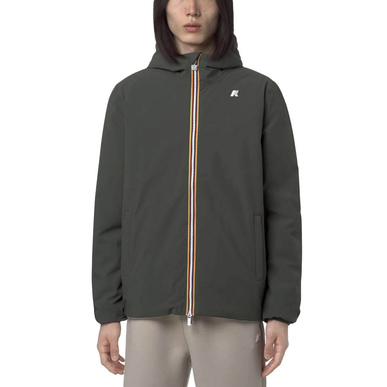 K-WAY Jack ST Warm Reversible K6128VW B2P GREEN BLACKISH 