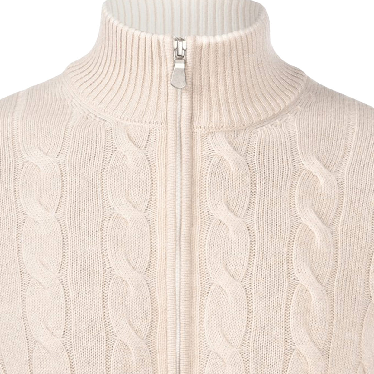 LA FILERIA Maglia Full Zip 23161/19672 113 ECRU 
