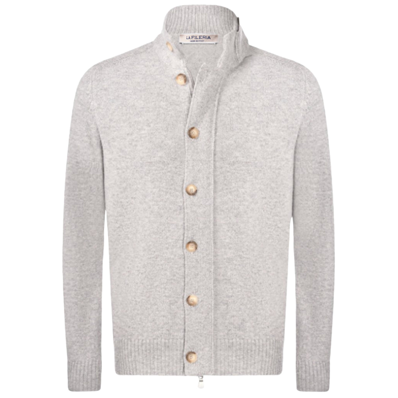 LA FILERIA Cardigan Con Zip E Bottoni 23170/25025 071 GRIGIO 