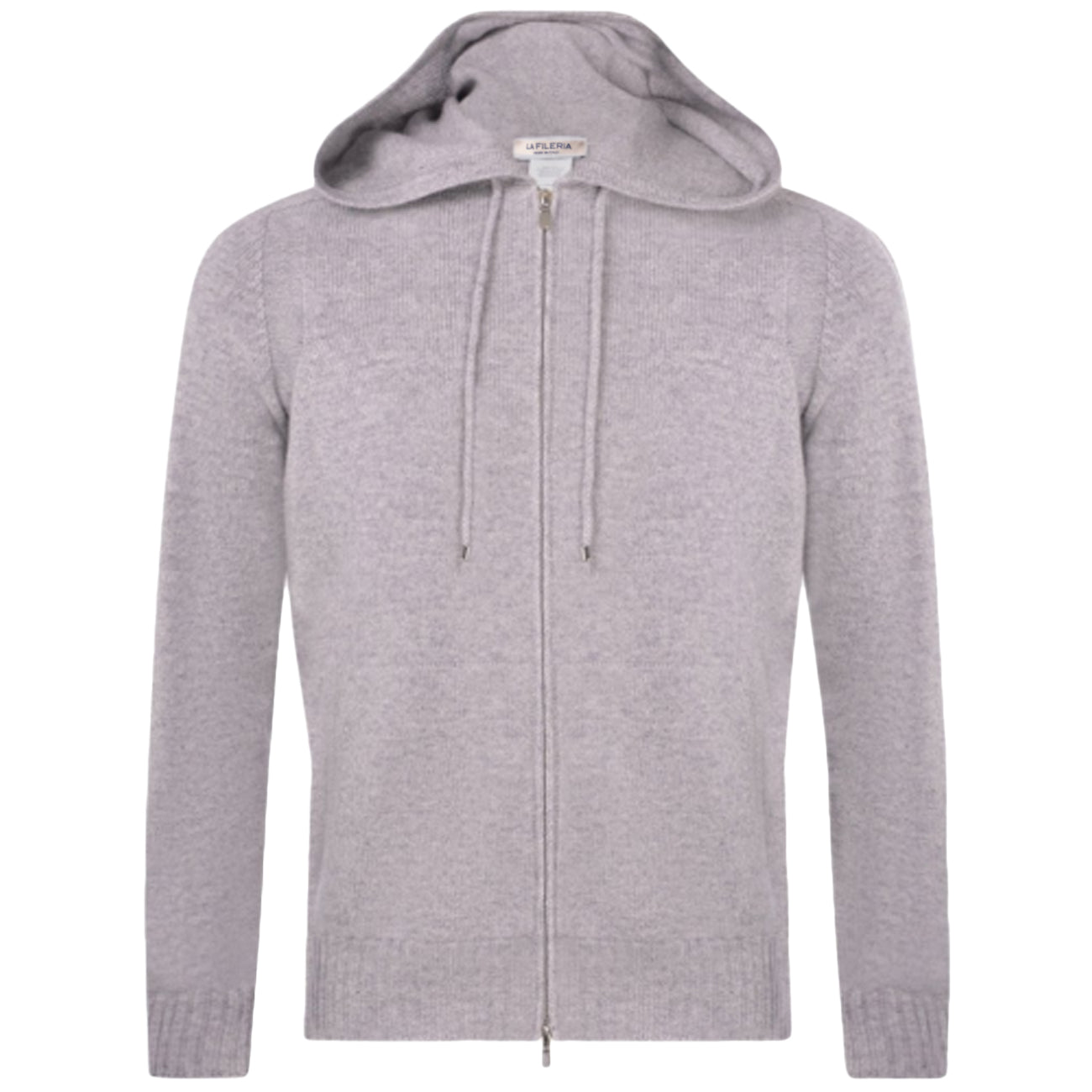 LA FILERIA Felpa Con Cappuccio E Zip 24172/25024 071 GRIGIO 