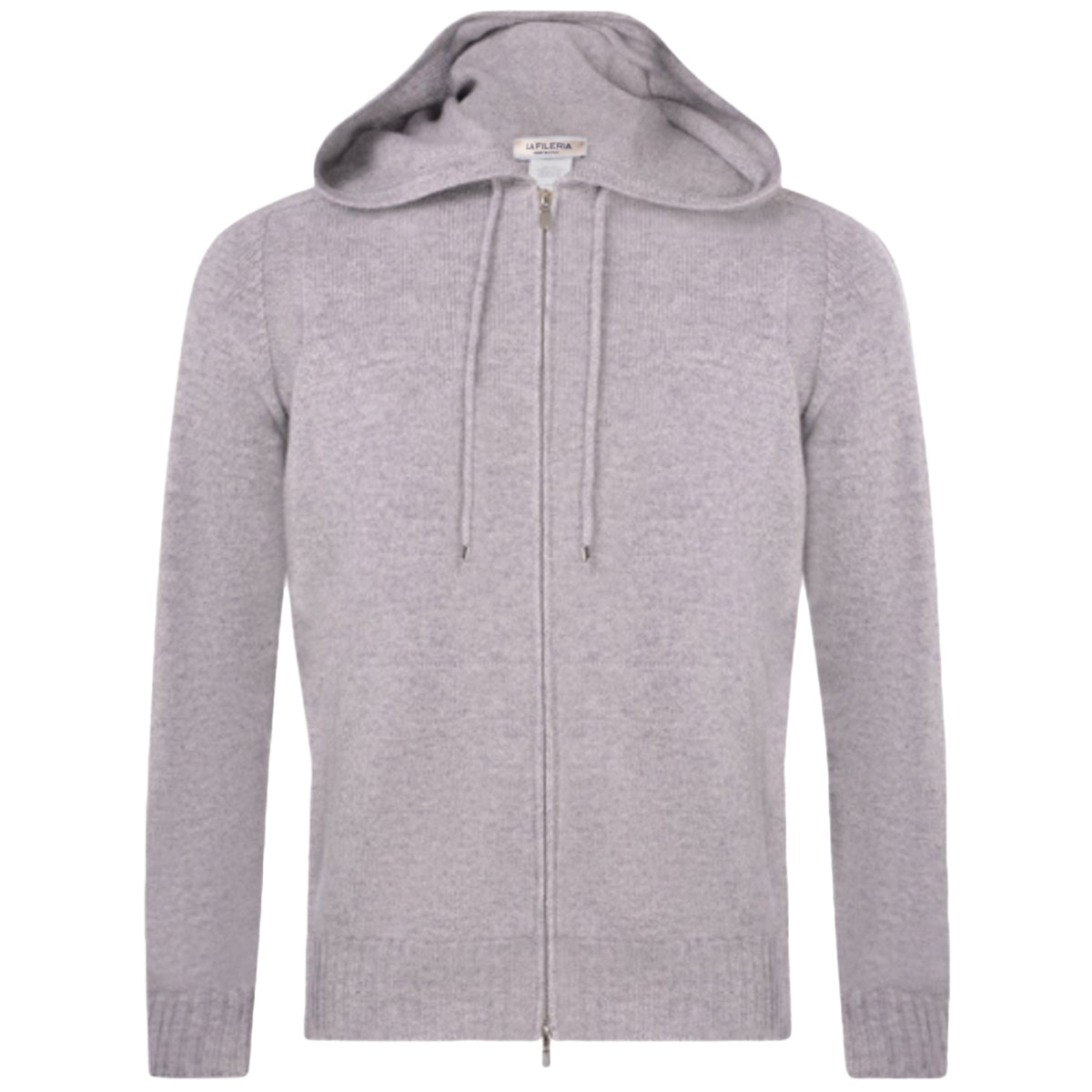 LA FILERIA Felpa Con Cappuccio E Zip 24172/25024 071 GRIGIO 