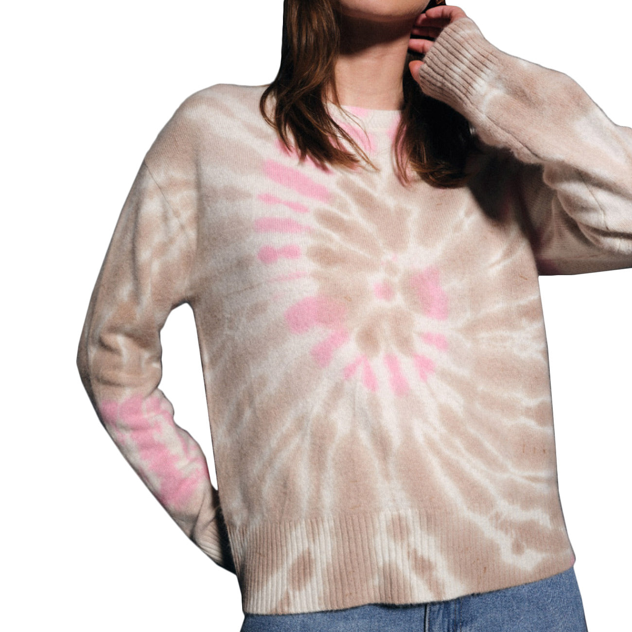 MA PETITE CAPSULE Maglione Malabar Collector Beige/Fucsia MHE260 53 BEIGE FUCSIA 