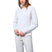 MAIDA MILA Maglia Girocollo In Lana Reglan 8121 002 BIANCO 