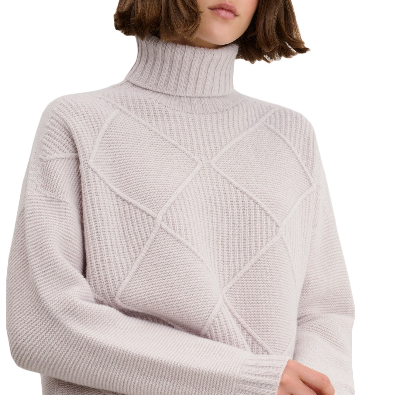 MAIDA MILA Maglia Con Rombi 8208 ROSA PALLIDO 