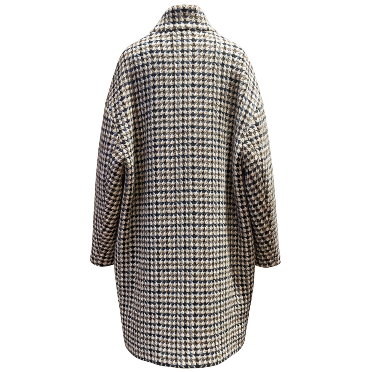 MASCHERONI Cappotto Giosue Micro Pied De Poule EC001WT5042 752 NAVY BEIGE 