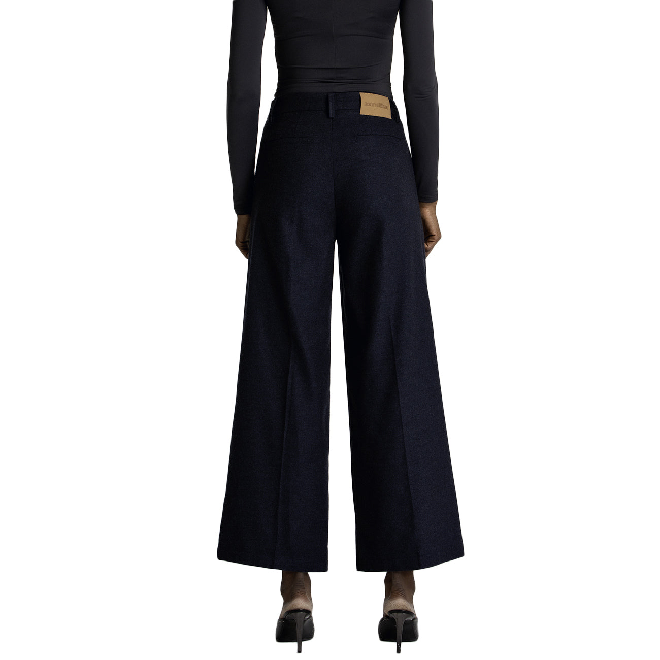 NOIR E BLEU Pantalone In Flanella Blu DENISE 48 BLU 