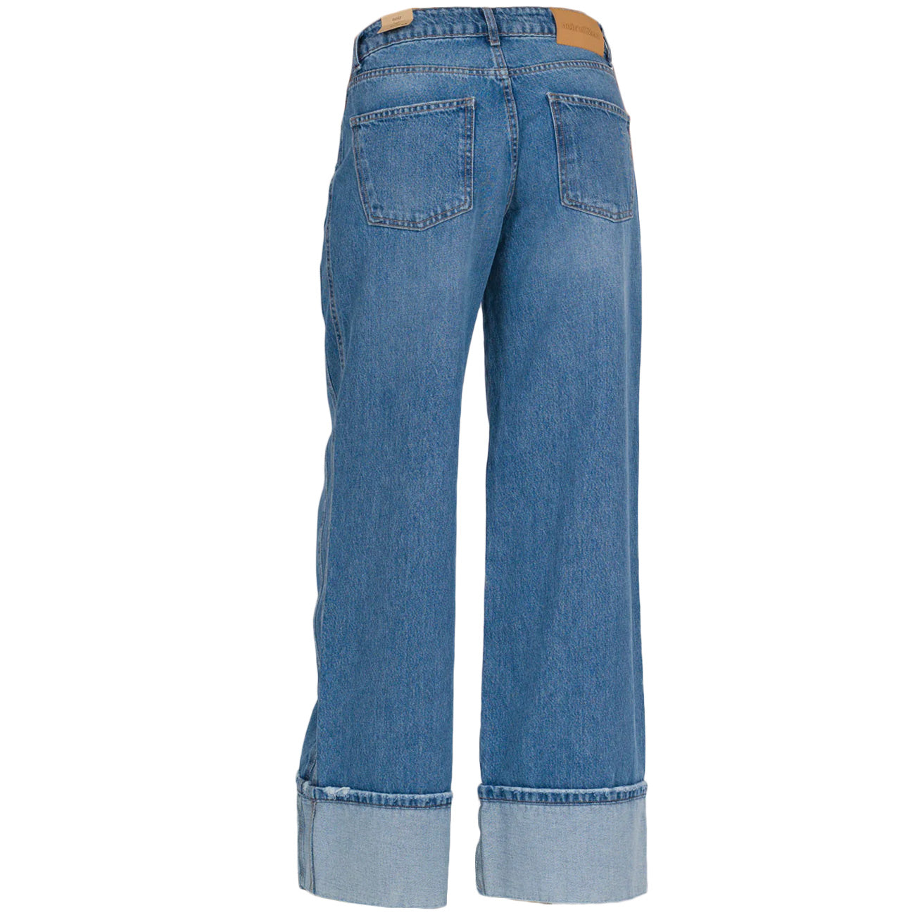 NOIR E BLEU Jeans Poppy 1 Con Risvolto POPPY 1 DENIM CHIARO 
