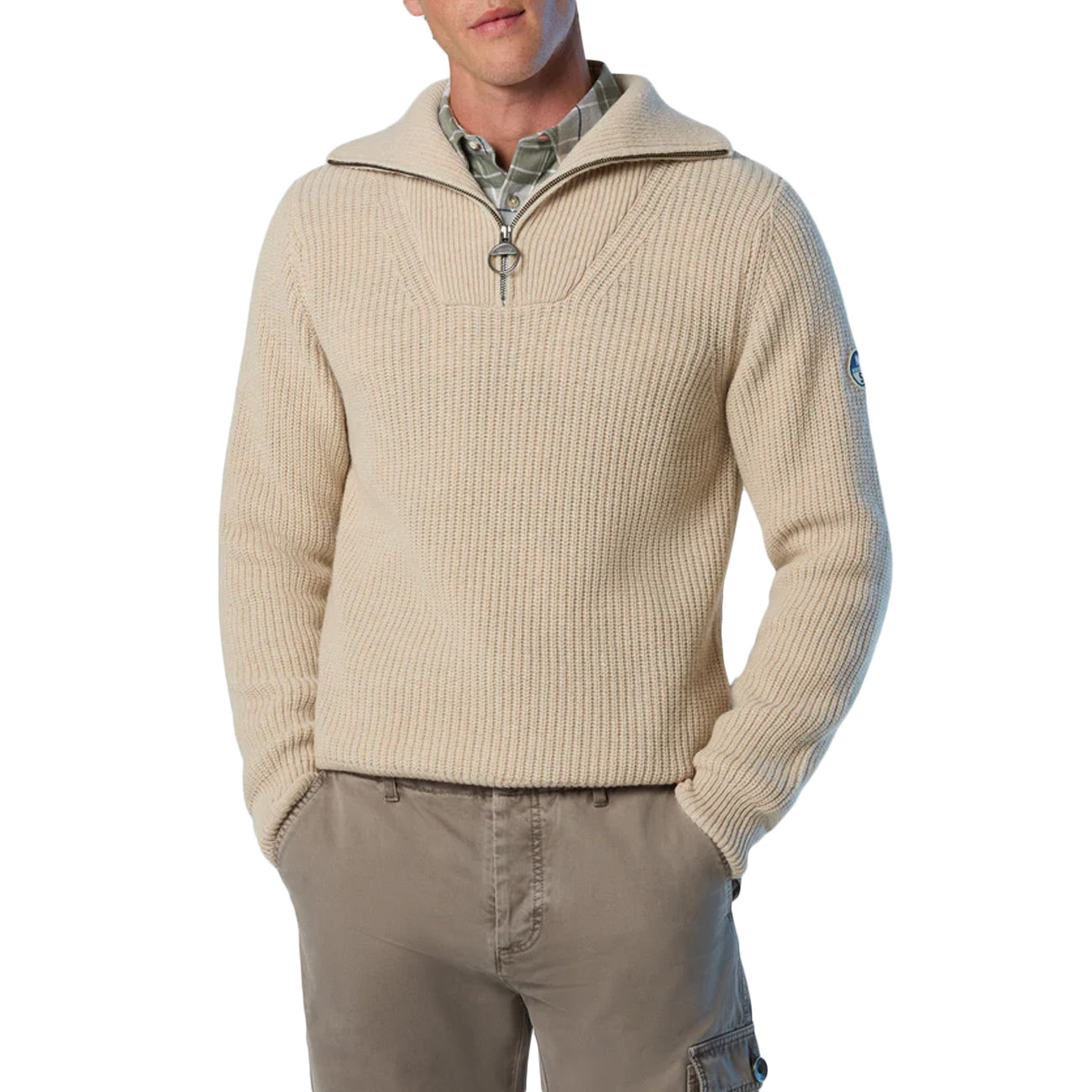 NORTH SAILS Maglione Trucker D'Archivio Beige 699202 0915 WINTER ROPE 