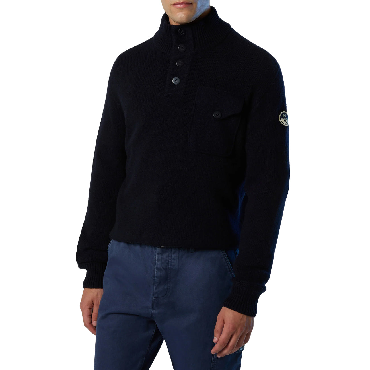 NORTH SAILS Maglione D'Archivio Con Bottoni Blu 699203 0802 NAVY BLUE 