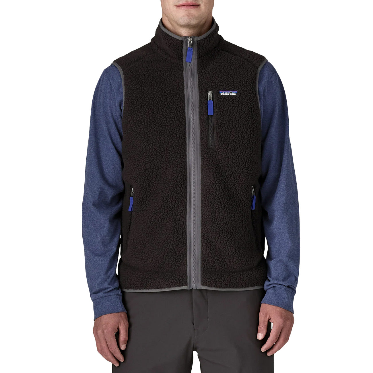 PATAGONIA Gilet In Pile Retrò 22821 BFO/BLACK W/FORGE GREY 