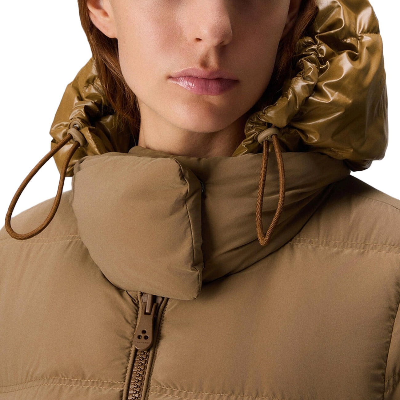 PEUTEREY Piumino Con Cappuccio In Contrasto Unix Ml Bmat PED4838 01190986 894ID BROWN 