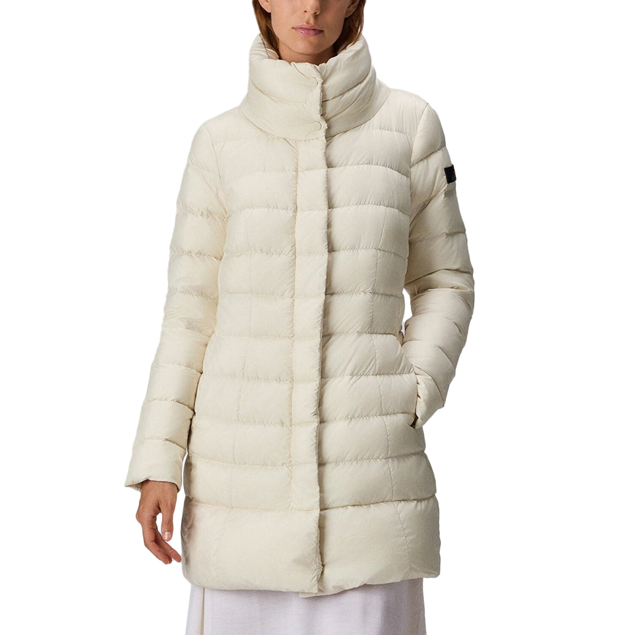 PEUTEREY Piumino Lungo E Slim A Collo Alto Sobchak Mqn 03 PED5456 01181967 983 CREMA 