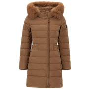 PEUTEREY Piumino Lungo Con Collo Alto E Pelliccia Seriola Ml 06 Fur PED5458 01190986 894 BROWN 