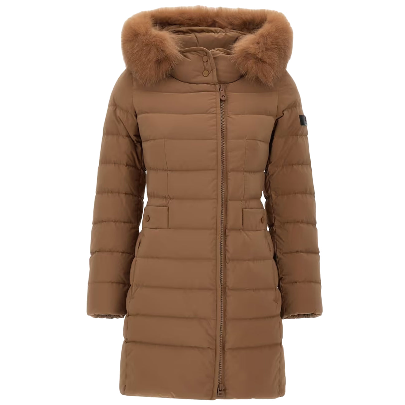 PEUTEREY Piumino Lungo Con Collo Alto E Pelliccia Seriola Ml 06 Fur PED5458 01190986 894 BROWN 
