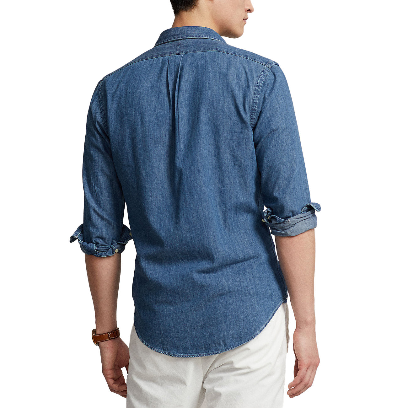 POLO RALPH LAUREN Camicia Oxford Slim Fit Uomo Denim 710548539 001 DENIM 