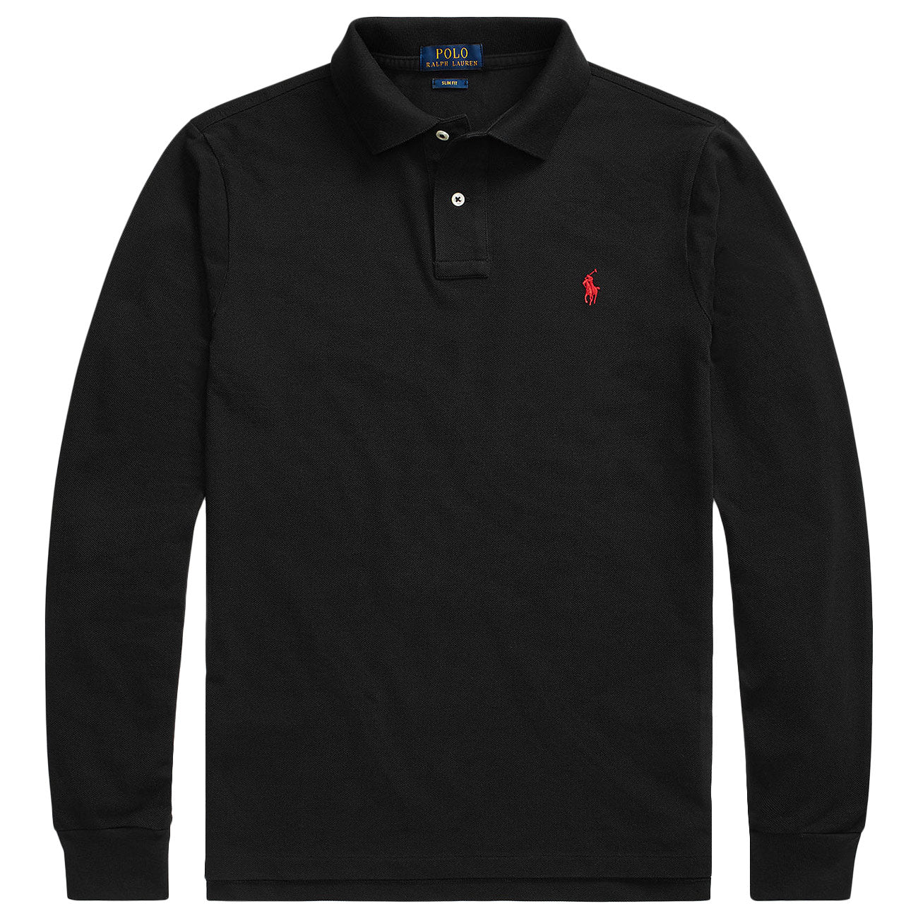 POLO RALPH LAUREN Polo A Maniche Lunghe In Rete Slim Fit 710681126 037 BLACK/C3870 