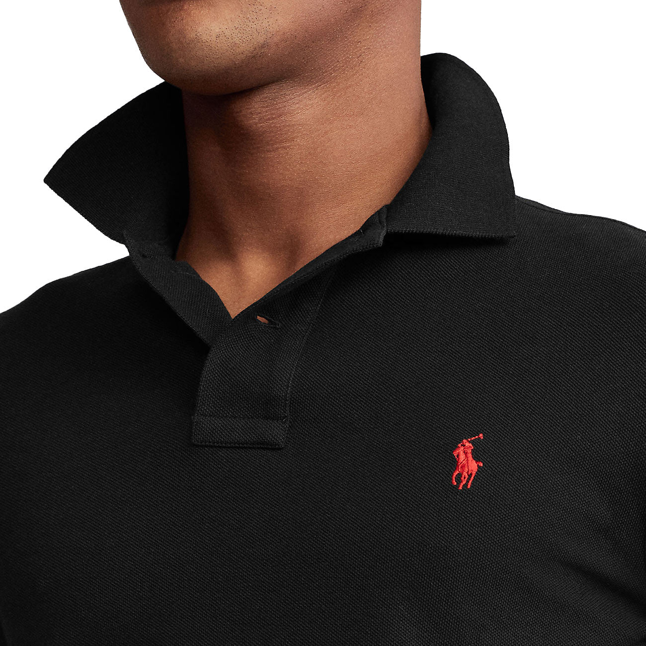 POLO RALPH LAUREN Polo A Maniche Lunghe In Rete Slim Fit 710681126 037 BLACK/C3870 