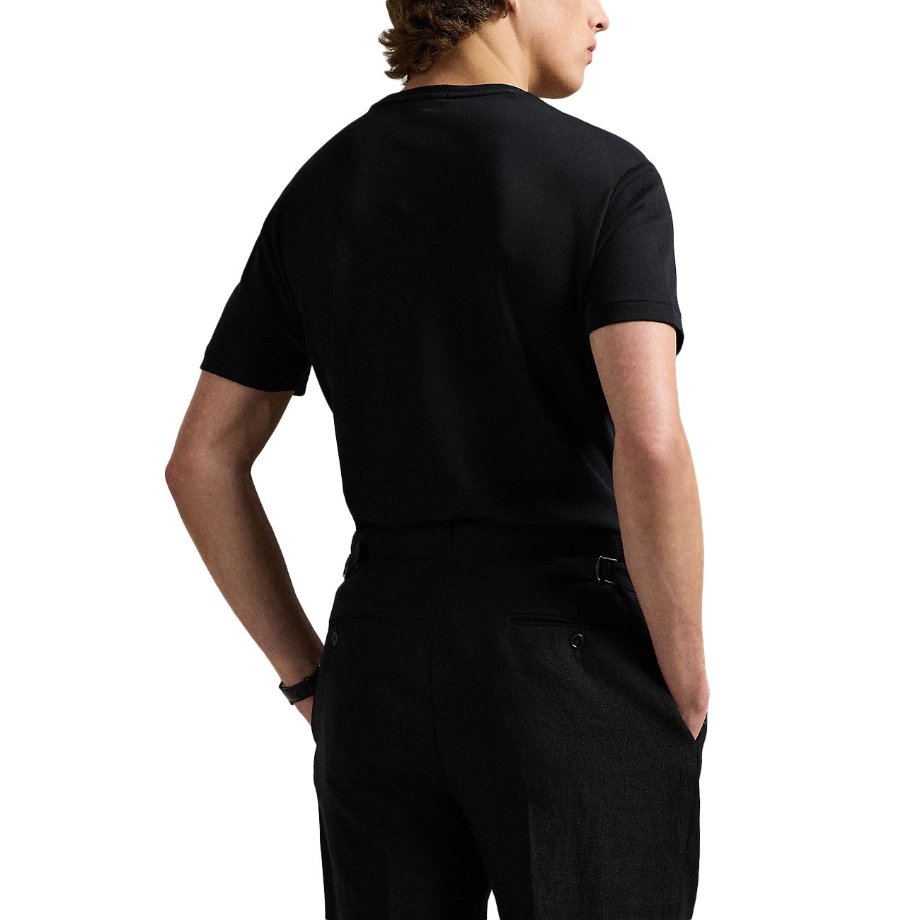 POLO RALPH LAUREN T-Shirt In Cotone Custom Slim Fit Uomo Polo Black 710740727 001 POLO BLACK 
