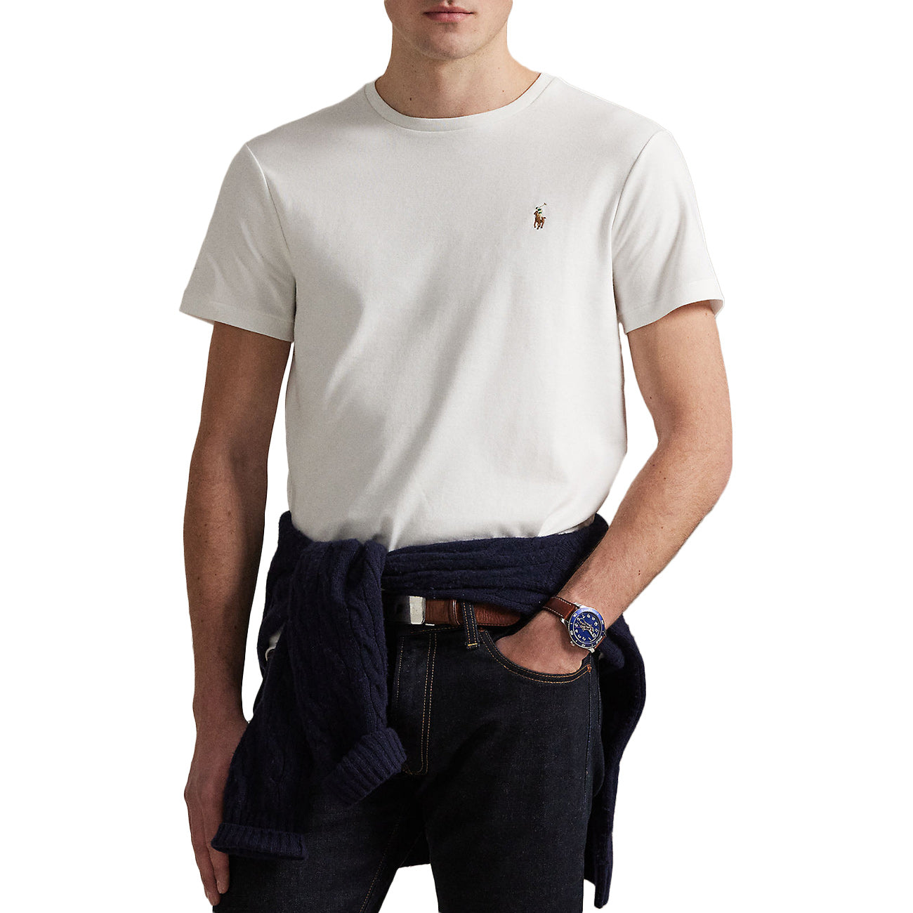 POLO RALPH LAUREN T-Shirt In Morbido Cotone Slim Fit 710740727 002 WHITE 