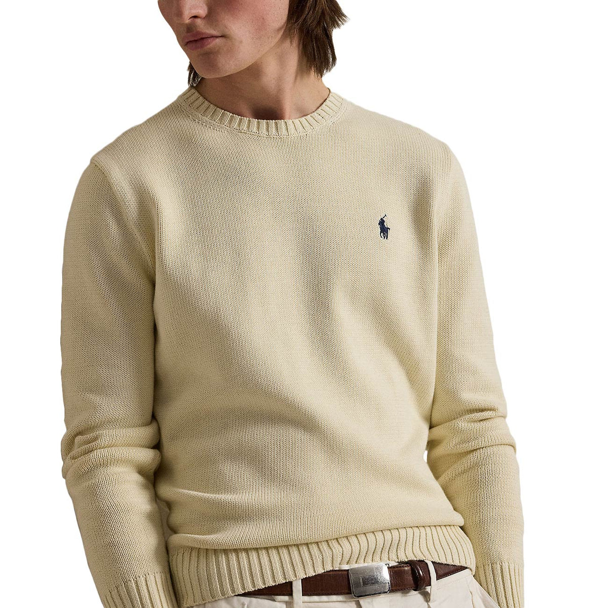 POLO RALPH LAUREN Maglione Girocollo In Cotone 710810846 035 ANDOVER CREAM 