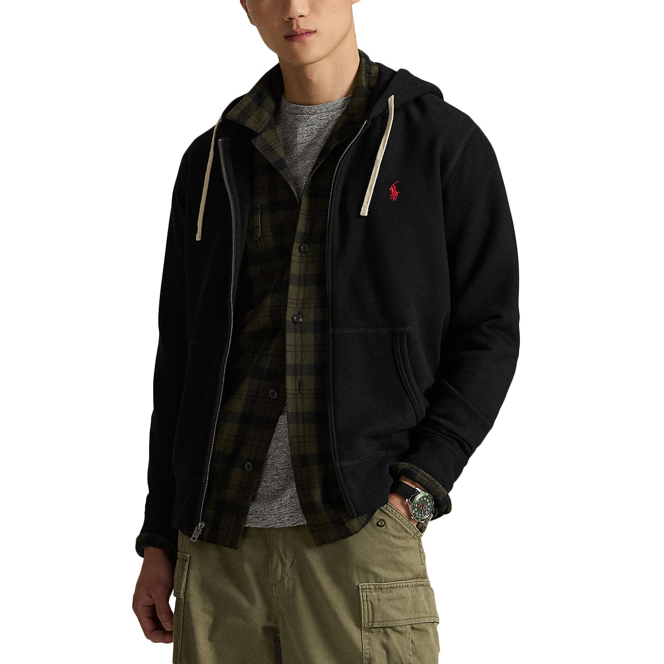 POLO RALPH LAUREN Felpa Con Zip E Cappuccio In Pile 710813297 001 POLO BLACK 