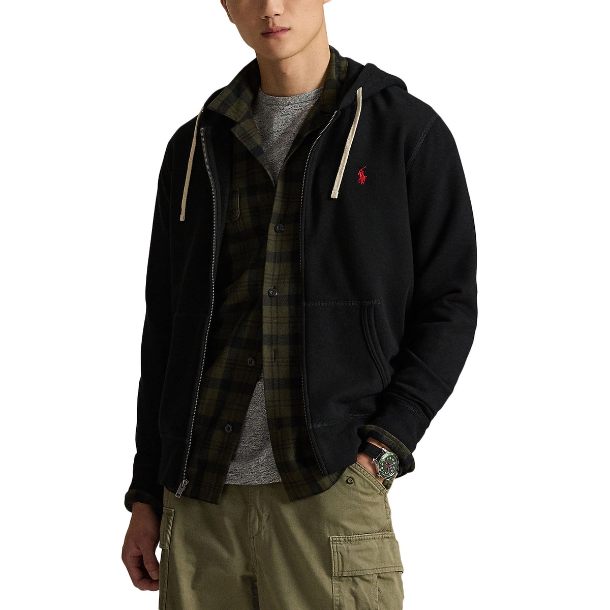 POLO RALPH LAUREN Felpa Con Zip E Cappuccio In Pile 710813297 001 POLO BLACK 