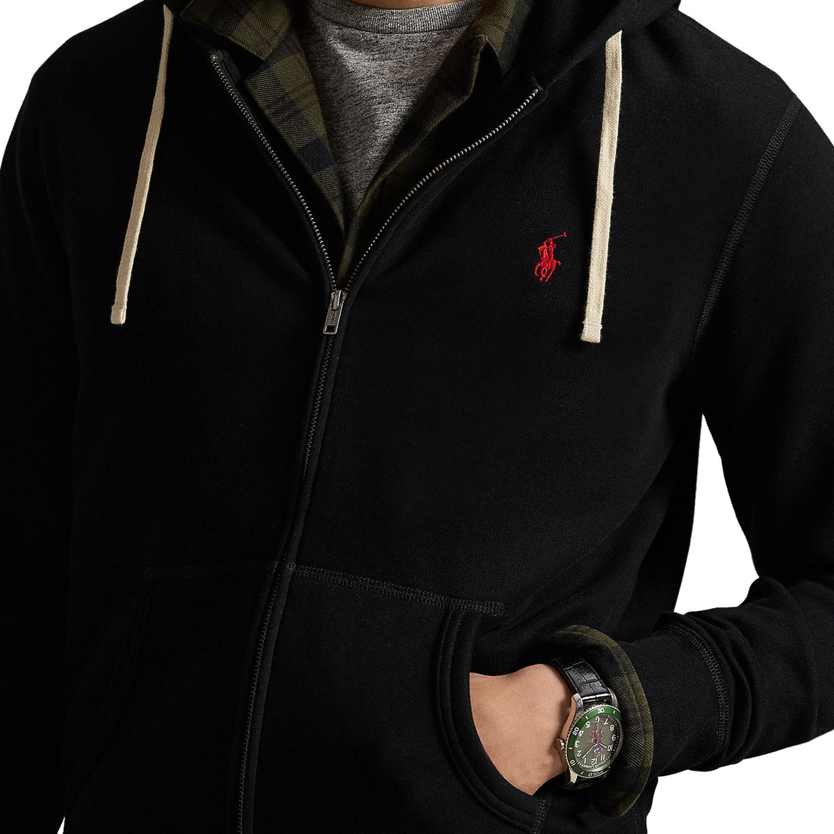 POLO RALPH LAUREN Felpa Con Zip E Cappuccio In Pile 710813297 001 POLO BLACK 