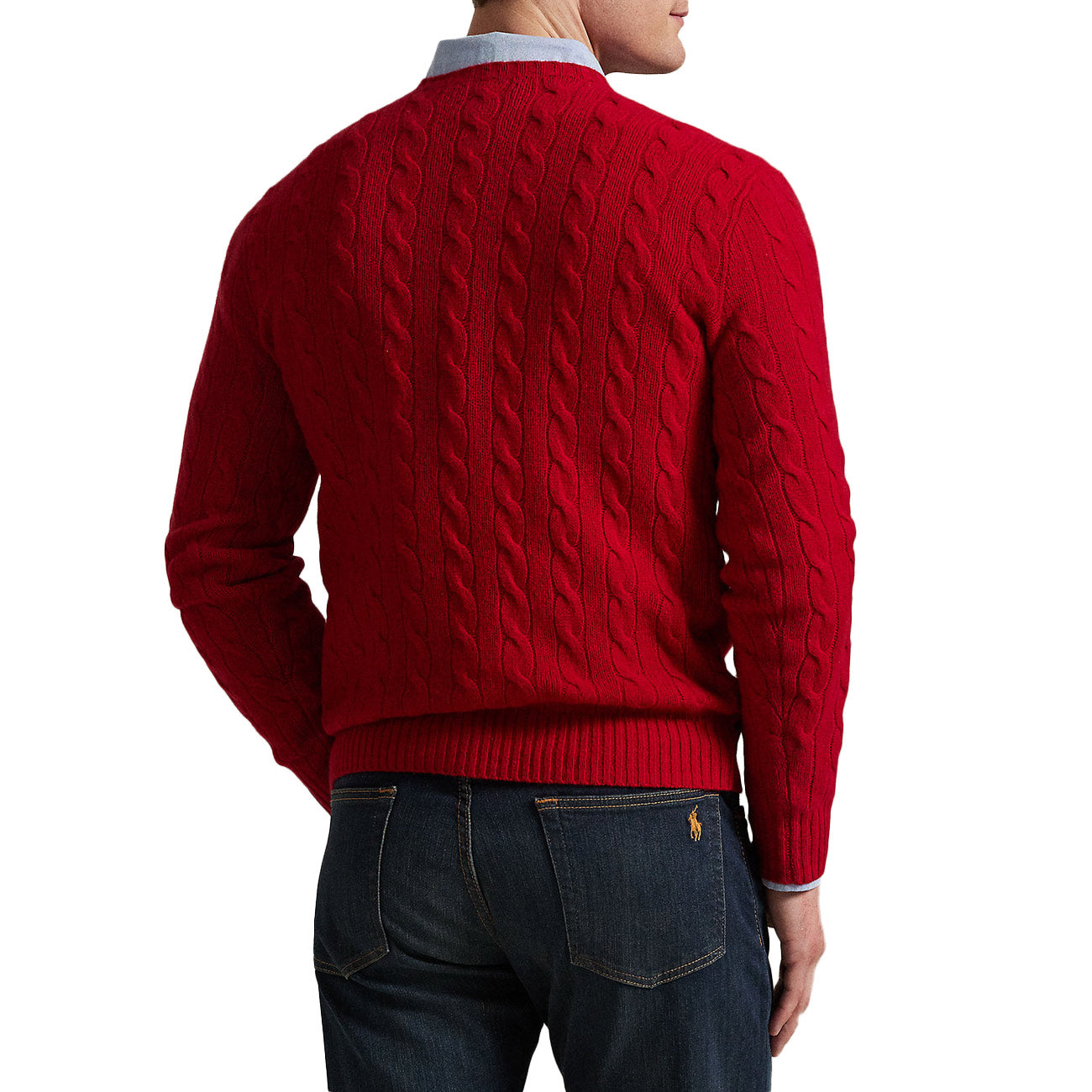 POLO RALPH LAUREN Maglia In Lana E Cashmere A Trecce 710876762 006 PARK AVE RED 