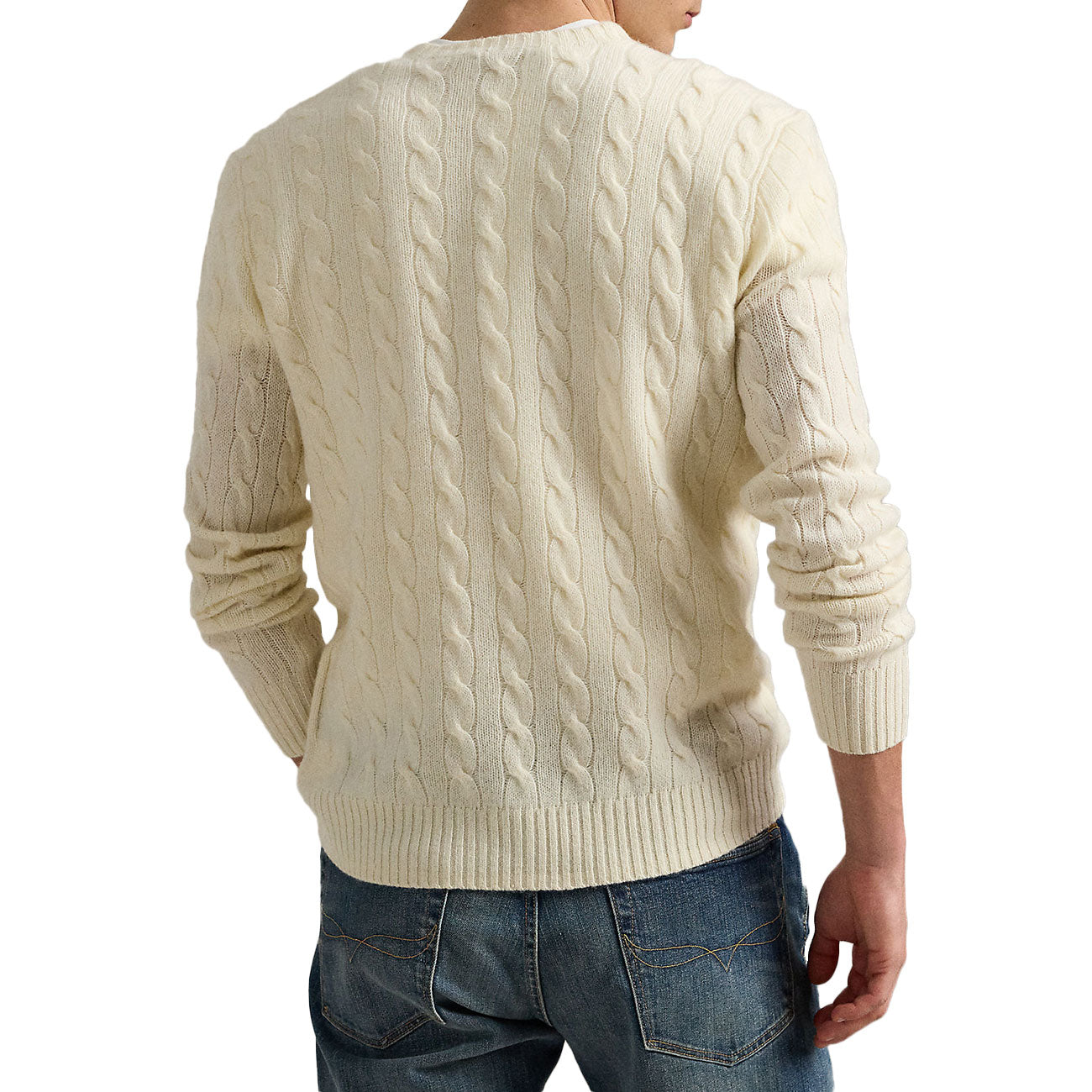POLO RALPH LAUREN Maglia In Lana E Cashmere A Trecce 710876762 010 ANDOVER CREAM 