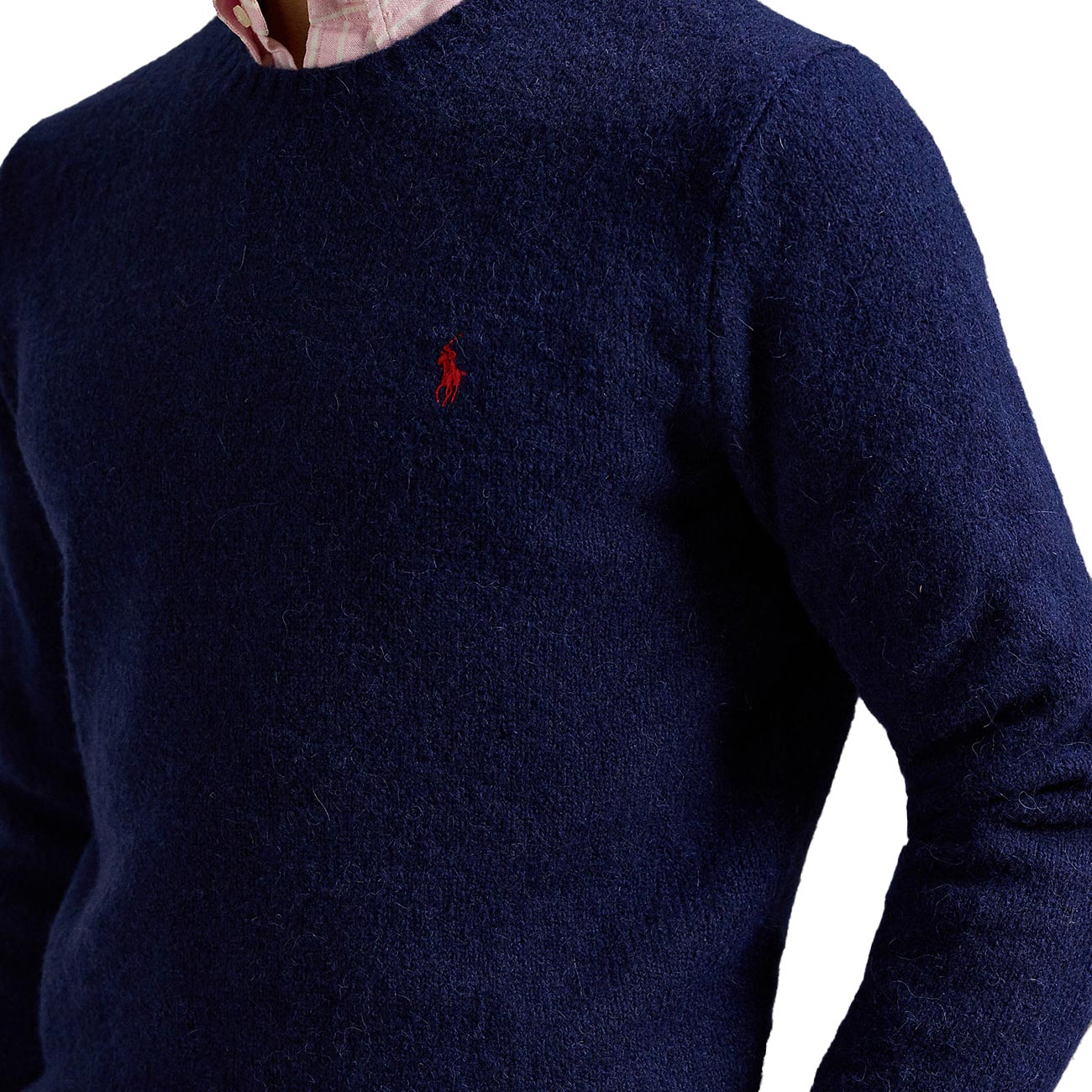 POLO RALPH LAUREN Maglione Girocollo Textured 710918805 501 BRIGHT NAVY 