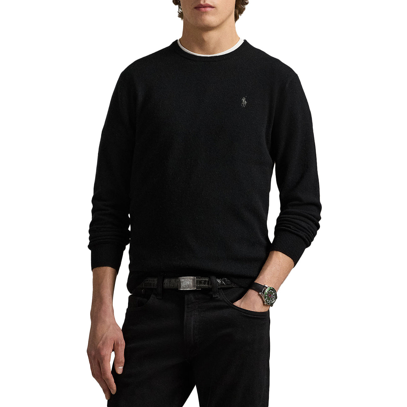 POLO RALPH LAUREN Maglione Girocollo In Lana 710974148 003 POLO BLACK 