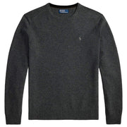 POLO RALPH LAUREN Maglione Girocollo In Lana 710974148 004 DARK CHARCOAL HEATHER 