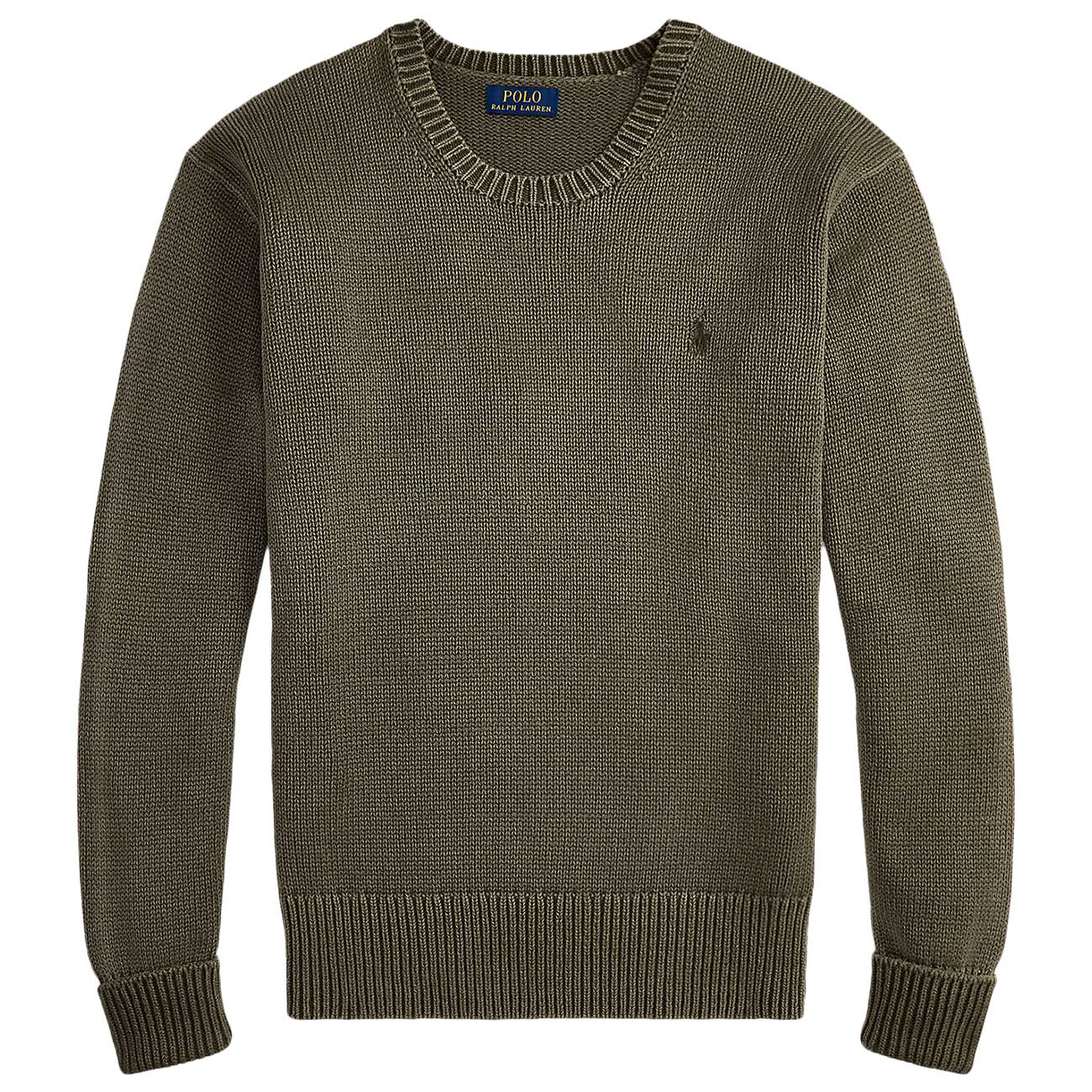 POLO RALPH LAUREN Maglione In Cotone Tinto In Capo 710981614 002 COMPANY OLIVE 